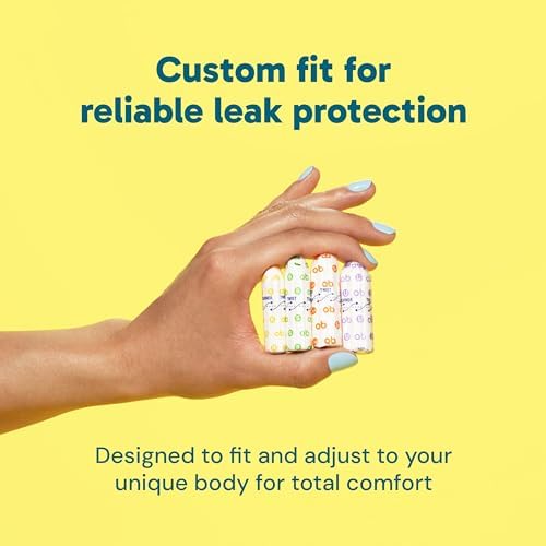 o.b. Tampons No Applicator, Fragrance-Free - 40ct | Applicator-Free Tampons Regular, Feminine Care, ob Tampon Regular, Period Products