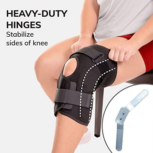 BraceAbility Obesity Hinged Knee Brace - XXXL Overweight to Plus Size Wrap Support for Womens and Mens Arthritis Treatment, Bariatric Joint Pain Relief, Kneecap Instability, Ligament Weakness (3XL)