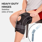 BraceAbility Obesity Hinged Knee Brace - XXXL Overweight to Plus Size Wrap Support for Womens and Mens Arthritis Treatment, Bariatric Joint Pain Relief, Kneecap Instability, Ligament Weakness (3XL)