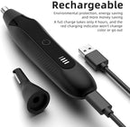 Nose Hair Trimmers for Men,Rechargeable Eyebrow Trimmer 2 in 1 Painless Multifunctional Ear and Nose Hair Trimmer with Dual Edge Blades Portable Design e022