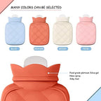 Redify Small Hot Water Bottle Bag for Hot & Cold Compress with Cover,Microwave Heating Soft Environment-Friendly Silicone for Babies Kids,Mini Hot Wate Bottle for Travel and Pain Relief,Holiday Gifts