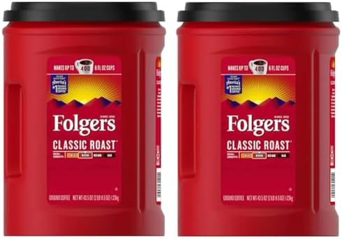 Folger Classic Roast Ground Coffee Medium Roast (43.5 oz.) - 2 Pack