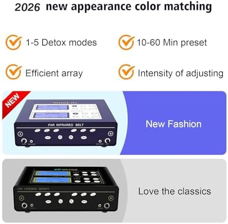 Professional Ionic Foot Bath Detox Machine, Dual Foot Detox Machine for 2 Users with Heating Belt, 5 Detox Mode, Dual Channel, Suitable for Home Beauty Salon Foot Spa Use…