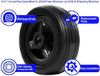 6"x2" Caster Wheel Assembly,6"x2" Front and Rear Caster Wheel for Q700 M Power Wheelchair and Q700-UP M Standing Wheelchair Replacement Wheels Parts,Polyurethane Solid Tires,W/Bearings,Black,1Pr.