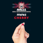 HALLS Minis Cherry Flavor Sugar Free Cough Drops, 48 Drops (Pack of 4)