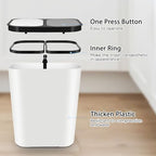 GANAZONO Dual Compartment Trash can 15L Kitchen Waste Bin with Lid Dry and Wet Separation Garbage Container for Home and Restaurant Organization