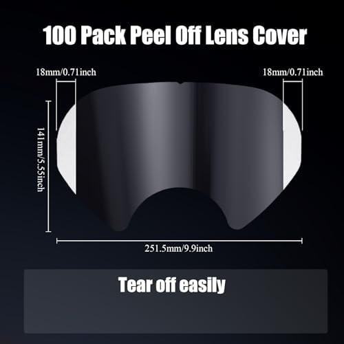 Frienda 100 Pcs Peel off Lens Cover Shield Respirator Mask Protective Cover Compatible with 6885, 6000, 6700, 6800, 6900 Series