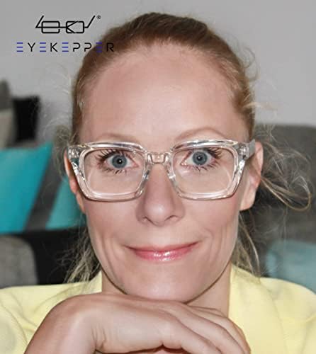 Eyekepper Ladies Reading Glasses - Oversized Square Design Readers for Women Transparent