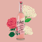 BELVOIR FRUIT FARMS Elderflower & Rose Syrup Mixer 500ml - Floral Drink Mix, Made with Natural Elderflower and Rose Extracts, Perfect for Cocktails and Refreshing Drinks