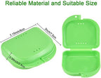 6 Pieces Retainer Cases Mouth Guard Container Case Multicolor Orthodontic Denture Storage Boxes with D-Shaped Buckles and Keychain Rings