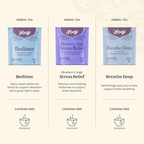Organic Sampler Gift Box-5 Tea Bags per Flavor (45 Tea Bags)-Delicious Wellness Immunity Teas-9 Herbal Teas-Caffeine-Free Tea Variety Pack-Tea Gift Set