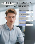 LUFF 3 Pack Rimless Reading Glasses Men Women- Comfortable Frameless Reader Lightweight TR90 Blue Light Blocking Eyeglasses