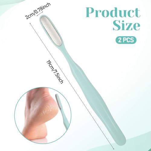 2Pcs Mini Foot File Precision Callus Remover Foot Files Callus Remover Bunion Scrubber Smooth Feet Heel Scraper for Toe Gaps Hard Skin Pedicures Hands in Shower Cracked Feet