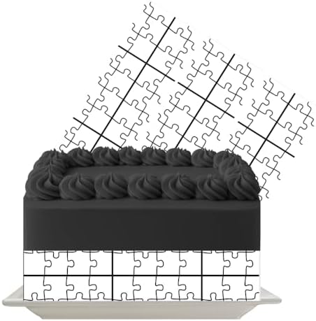 Puzzle Edible Cake Decoration Border Topper Colourful Puzzle Icing Sheet Kids Birthday Autism Awareness Cake Decoration