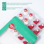 16 Pcs Edible Christmas Cake Decorations, Santa Claus Icing Decorations, Socks for Christmas Gingerbread House, Cupcakes, Cake, Cookies, and Cakecicles