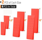UNCO- Tree Felling Wedges with Spikes, 6 pcs, 5.5", 8" & 10", Orange Wedges with Storage Bag, Splitting Wedge, Plastic Wedges for Tree Cutting, Logging Tools and Equipment, Chainsaw Wedges for Trees