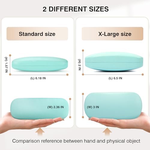 Marvolia Glasses Case Hard Shell - PU Leather Eyeglass Cases Eyeglasses Case for Sunglasses Eye Glasses Cases
