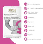 Pro-Ven Probiotics for Women | 17.5 Billion CFU | Vaginal, Urinary Tract & Digestive Health | Lactobacillus Acidophilus, Cranberry & Vitamin B6 | 30 Capsules | Vegetarian, Gluten Free & Lactose Free