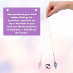 Sibba 3Pcs Pendulum Crystal, Healing Crystal Amethyst Aquamarine Lapis Lazuli Pendulums for Witchcraft Supplies and Divination, Spiritual Pointed Crystals for Dowsing, Meditation, Chakra Healing