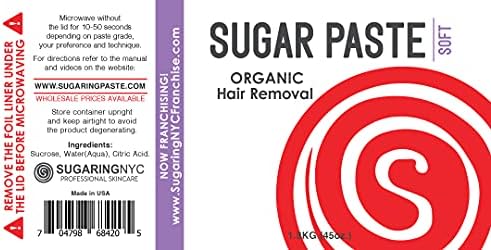 Sugaring Paste 1.3 KG 45 Oz. Soft for Legs, Arms, Back, Stomach 100% Natural