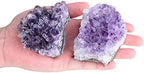 Amogeeli Natural Amethyst Crystal Geode Cluster Specimen for Home Decor, Mineral Raw Stone for Collection