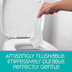 Nice 'N Clean SecureFLUSH Flushable Wet Wipes (42 Count - 6 Packs) | Moist Toilet Tissue with Moisturizing Aloe & Vitamin E | 0% Alcohol Formula for Sensitive Skin | Butt Wipes for Adults
