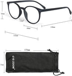 3 Pack Retro Round Plastic Frame Reading Glasses for Men and Women, Multi Color