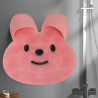 ANGGREK Shower Foot Cleaner Pad, Relieve Fatigue Silicone Bump Design Easy to Clean Shower Foot Massager Mat for Home (Rose)