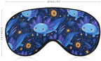 Sleep Mask,Blackout Eye Mask for Sleeping,Blue Axolotl Space Stars Night Blindfold for Men Women