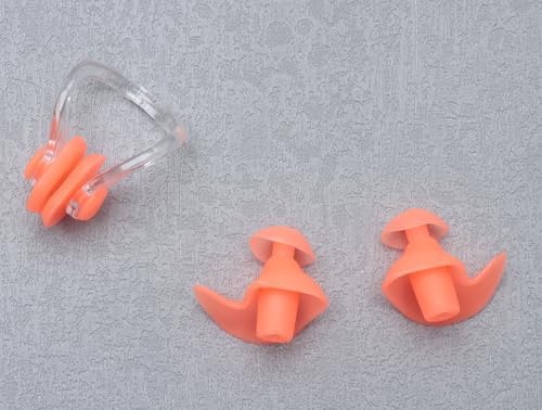 3 Pairs Nose Clips and Ear Plugs Silicone Soft to Wear Waterproof Reusable Nose Plugs for Swimming Training Surfing Adults Kids Ear Nose Protector