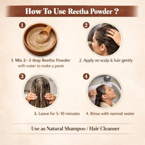 Soapnut/Aritha/Reetha Powder for hair care | Natural | No Added Preservatives and Additives (3.52 oz)