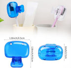 6 Pack Toothbrush Covers Portable Toothbrush Protector Coverings Clips Travel Protector Plastic Brush Pod Protection Clip Case Tooth Brush Covers Tooth Brush Cover Cap for Kids Bathroom Travel Supply