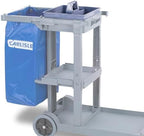 Carlisle FoodService Products Janitorial 6pk Tool Caddy - 3-Compartment Organizer for Janitorial Cart, Durable Polypropylene Construction, Portable and Versatile for Commercial Use (6 Pack)