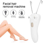 Facial Threading Hair Removal, USB Rechargeable Electric Women Cordless Facial Threading Epilator Ladies Beauty Epilator Trimmer Cotton Threading Tool for Body Facial Pull(Gold)