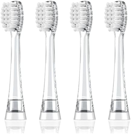 Dada-Tech Kids Electric Toothbrush Replacement Heads for DT-BB1, DT-K6, SG-513, SG-977- Pack of 4 (M)