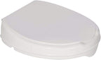 Homecraft Savanah Raised Toilet Seat with Lid, 2" Elevated Seat for Seniors, Universal Fit for Most Standard Toilets, Portable & Tool-Free, Seat Riser, Ergonomic Design, White