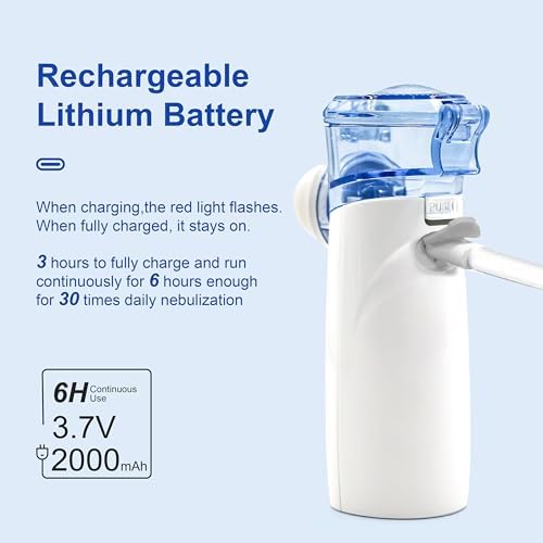 Portabe Cat Nebulizer,Handheld Nebulizer of Cool Mist for Dog Pets, USB Rechargeable Veterinary Nebulizer,Steam Inhaler for Home Office Use for Breathing Problems,Animal Use
