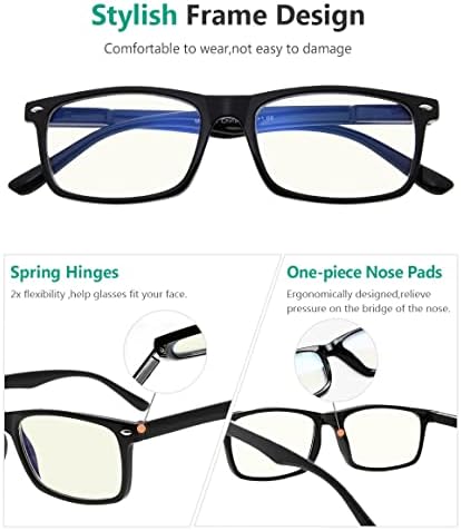 Eyekepper Computer Reading Glasses for Men Blue Light Blocking Readers Women, Black
