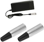 2PCS 3 Pin XLR Plugs Mobility Scooter Power Connector for 12V 24V Battery Chargers XLR Male Connector Metal Case with Cable Protector Jack Plug Adapter