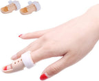 Thinvik [2 Pieces Plastic Mallet Dip Finger Support Brace Splint Joint Protection Injury - Size1 Knuckle 42-45mm
