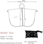 Fashion Hooded Rain Poncho Waterproof Raincoat Jacket with pocket for Women/Men/Adult