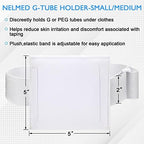 Syhood 6 Pcs Feeding Tube Holder Elastic G Belt Comfortable Peg Tube Holder Supplies for Men Women Adults Abdominal Covers Accessories
