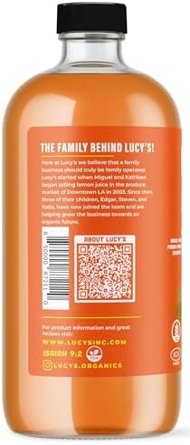 Lucy’s Family Owned - AMERICAN CARROTS Organic 99% Pure Carrot Juice, 34 oz. Glass Bottle (Fresh Pressed and Pasteurized)