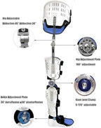 Articulated Knee Orthosis Immobilizer, Professional Hip-Knee-Ankle-Foot Orthosis with Walking Boot, Knee Support Brace, Leg Support for Walking(Right)