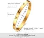 YCSLYW Women's Stainless Steel Cross Bracelet Jewelry Crystal Bracelet With Cube Zircon Hinge Jewelry oval Bangle Christmas Valentines Birthday Gifts for Women