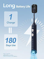 7MAGIC Sonic Electric Toothbrush for Adults and Kids - Up to 180 Days Runtime, 42000 VPM Powered Toothbrush, 5 Modes & 3 Intensities for Sensitive Teeth & Braces, Includes 8 Brush Heads, Navy Blue