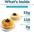 Wonderslim Protein Pancake & Waffle Mix, Original, Low Sugar & Low Calorie (7ct)