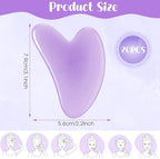 20 Pcs Gua Sha Facial Tool Resin Gua Sha Massage Tool Heart Shaped Guasha Stone Guasha Board for Face Body Skin Massage Spa Acupuncture Prevent Wrinkles (Multi Colors)