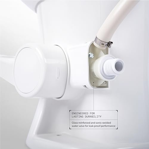 Genuine Dometic OEM Water Valve Kit 385311641 | For 300 and 400 Series Dometic and Sealand Toilets | Includes Hose Clamp and Fasteners | White Compact Kit for Efficient Repair and Replacement