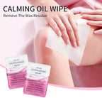 Beauty7 Post Wax Calming Oil Wipes 20 Packs Big Size Post Wax Oil Wipes for Body Leg Arm Post Waxing Cleanser After Wax Remover Removes Residue Reduces Redness Refill Pack